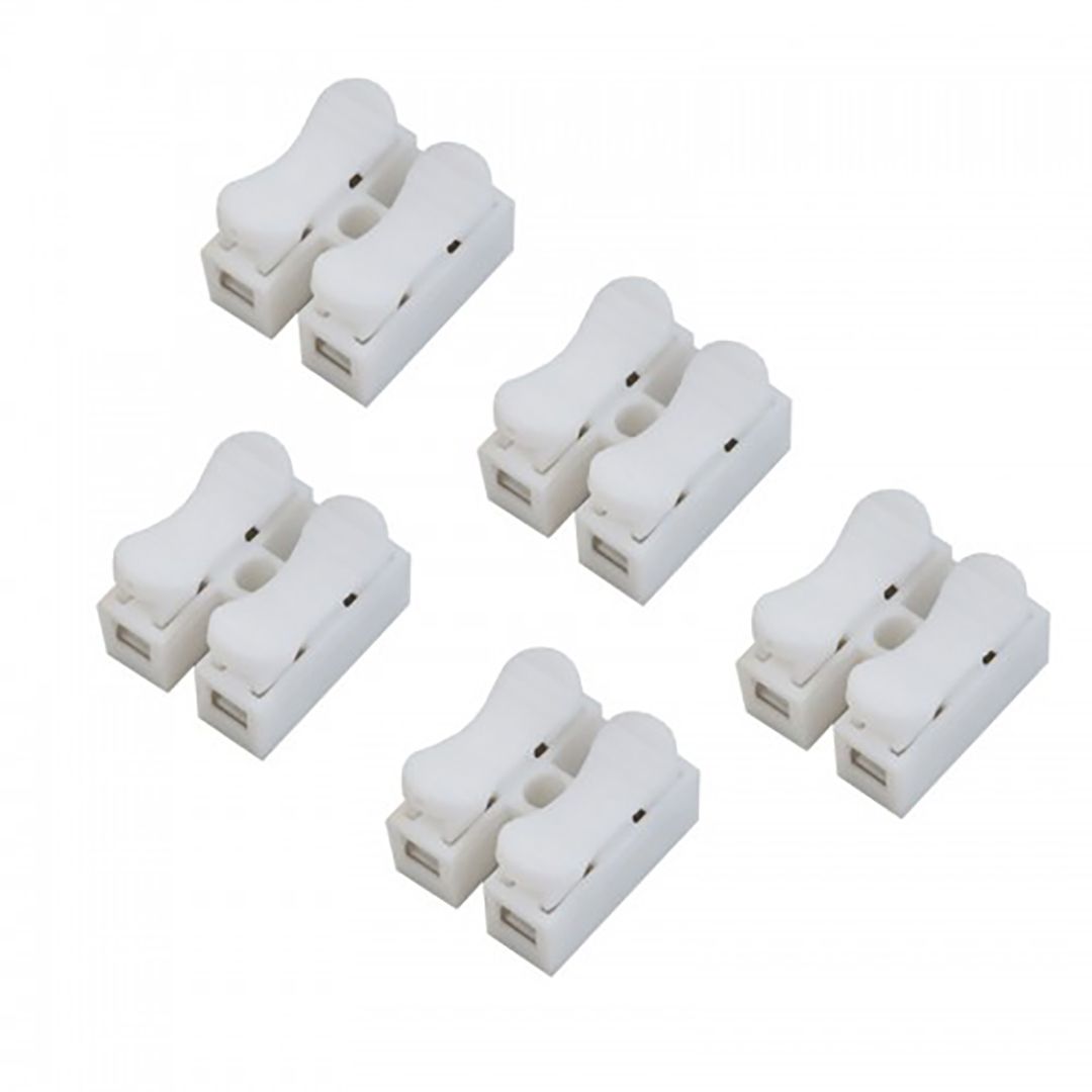 ترمینال فشاری برتر الکتریک دو پین استیل فنر بسته 100 عددی